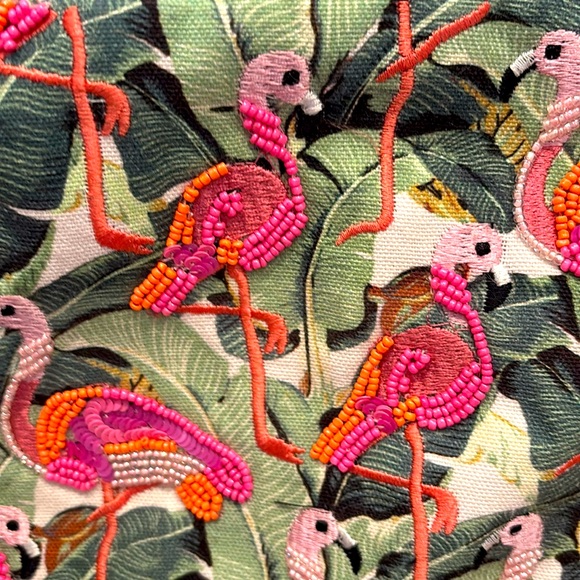 NWT Antik Kraft beaded flamingo Clutch - Picture 3 of 8